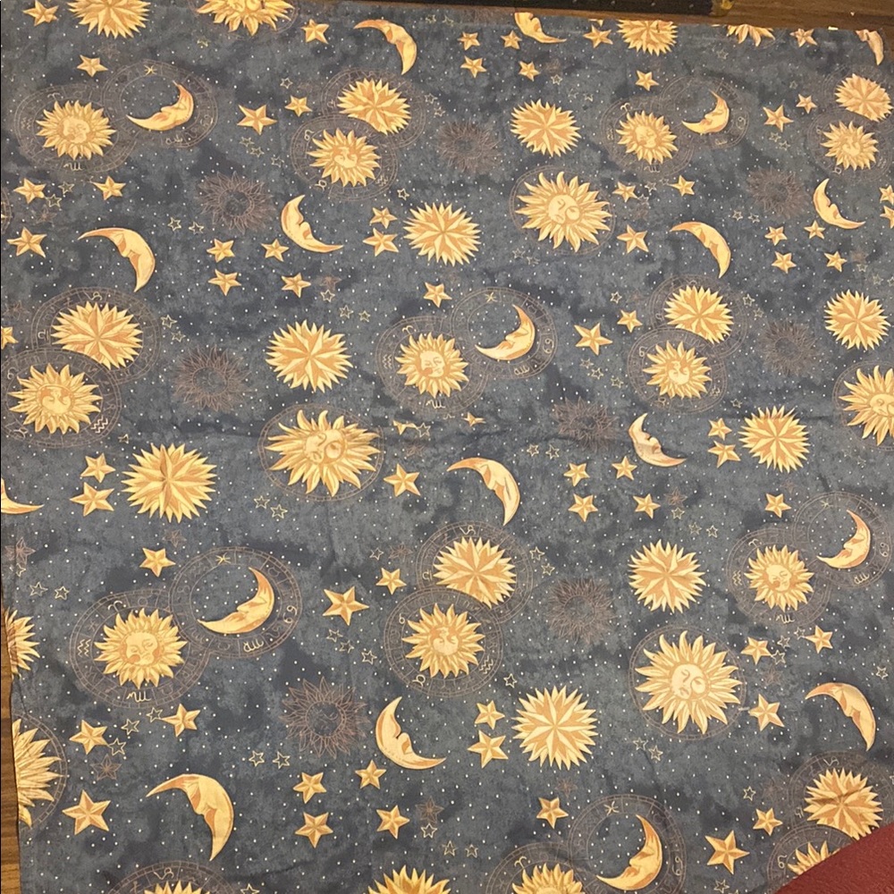 Celestial Sun, Moon & Zodiac Printed Curtain or Sheet